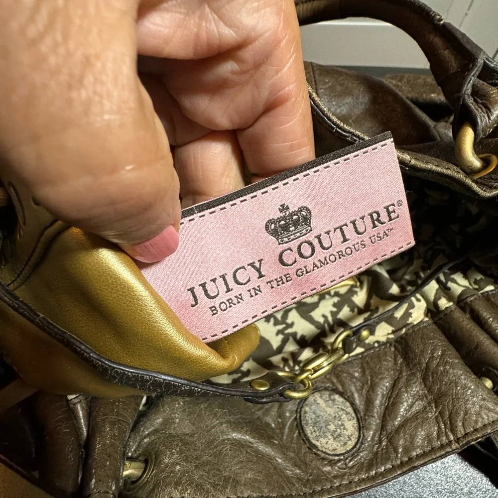 Juicy Couture dark green shoulder bag